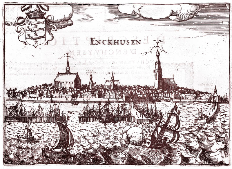 Gezicht op Enkhuizen 1613 Guiccardini